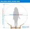 6.3Ft Round Balloon Arch Kit,Light-Duty Circle Balloon Arch Stand with Bamboo Frame Base,Large Round Backdrop Stand for Wedding Birthday Baby Shower Halloween Party Arch Decorations